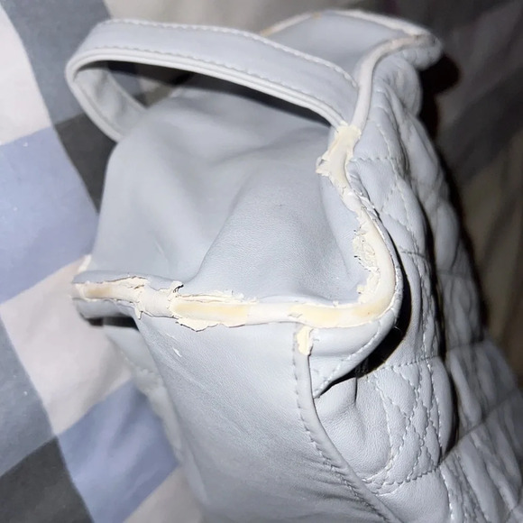 Dior Large  quilted grey cosmetics bag - Picture 10 of 10